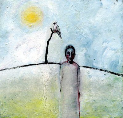 Treetop, 2003, (óleo sobre papel) de Gigi Sudbury